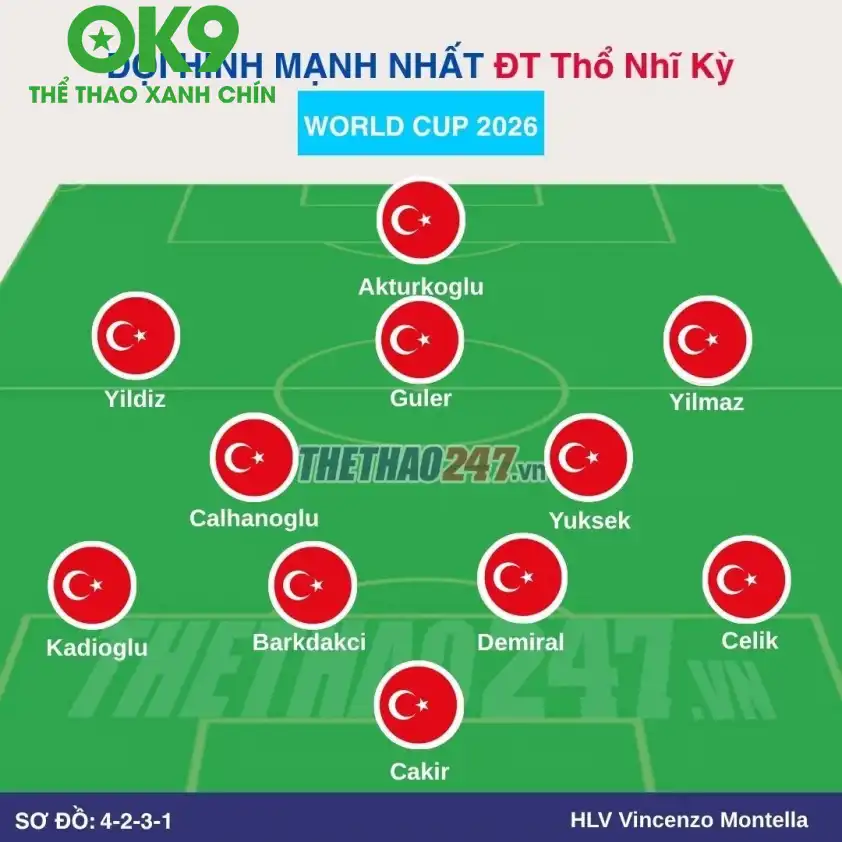 Đội hình tuyển Thổ Nhĩ Kỳ